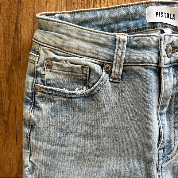 NWT Pistola Arielle Skinny Scissor Cut Hem Jean Raw Hem No Pressure Wash Sz 26 - Picture 7 of 13